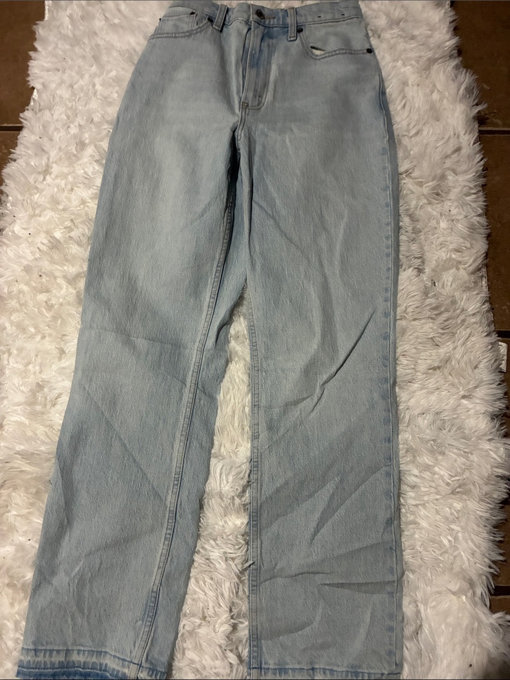 Abercrombie and fitch Light Blue Women's Straight Ultra high rise Jeans 26r